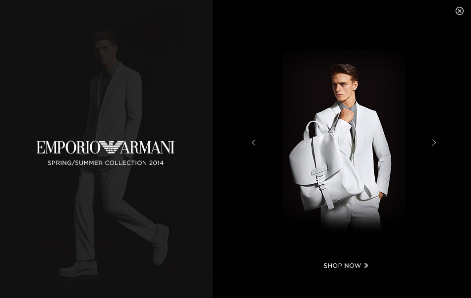 Armani interstitial ad — frame 3
