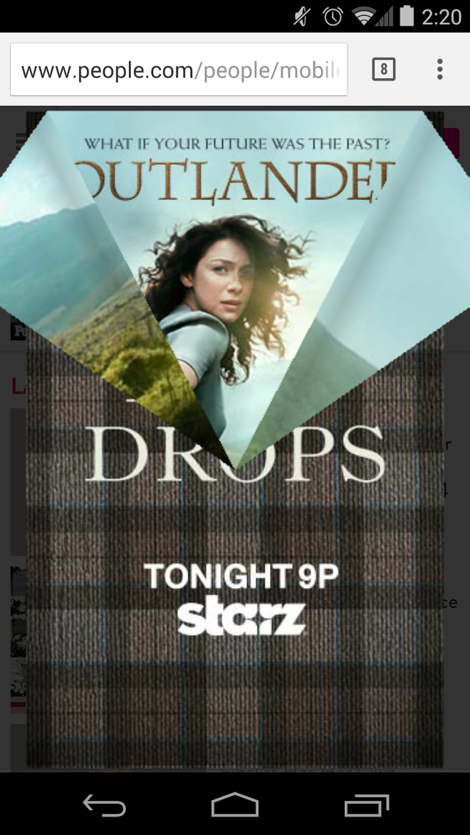 Outlander interactive display ad — variant 1